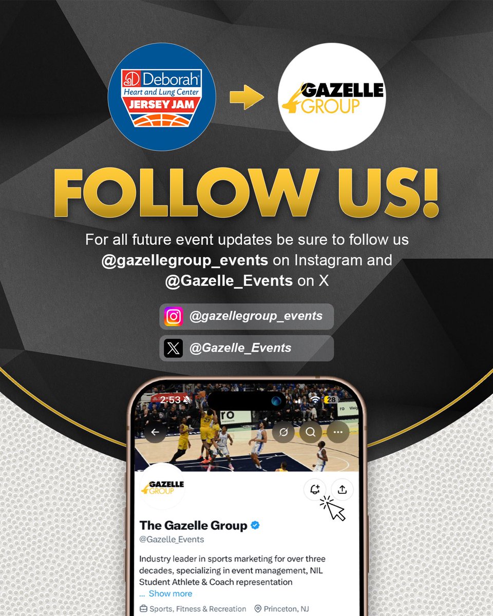 jerseyjambball's tweet photo. For all future event updates please follow us @Gazelle_Events ! https://t.co/xMgacQoCAy