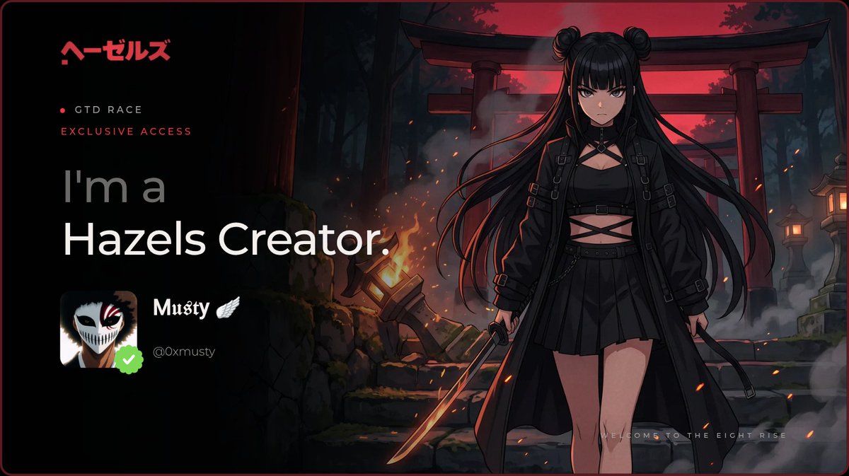 0xmusty's tweet photo. I’ve got something nice for the @0xhazels community 👀🔥

I’m giving away 3 Hazels WL spots to 3 lucky people.
🏆 Winners picked in 24 hours

Supply: 5,555 Hazels

HOW TO ENTER 👇

✅ Follow:
@0xmusty
@ETH116688
@0xhazels
@Rosaaa

❤️ Like + 🔁 Repost + 💬 Comment on @0xhazels’ pinned tweet

🆔 Drop your Hazels UID in the comments

Not registered yet? Join Hazels Studio first:
🔗 https://t.co/xhsNTHVotD

⏳ Only 24 hours. Get your entry in NOW.
Eligibility will be verified before the draw.

3 spots. One chance to get in early. 🍀🔥