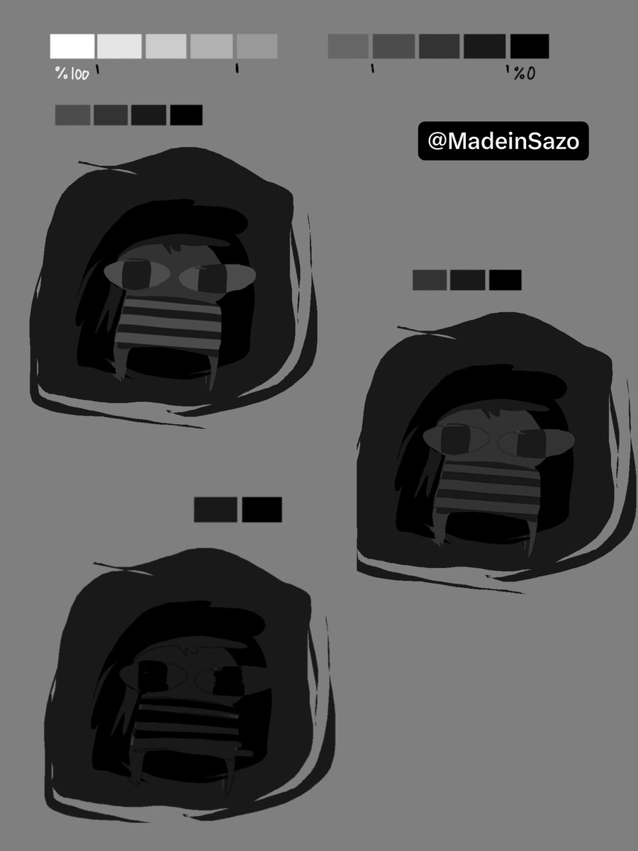 MadeInZaso's tweet photo. Estoy estudiando sobre como funcionan las escala de valores de diferentes claves y contrastes.

Es curioso ver como, a medida que el contraste disminuye, mas reducido es el espectro; viendose mas oscuro una clave baja por ejemplo (2da imagen) https://t.co/Ll0yazRvn2