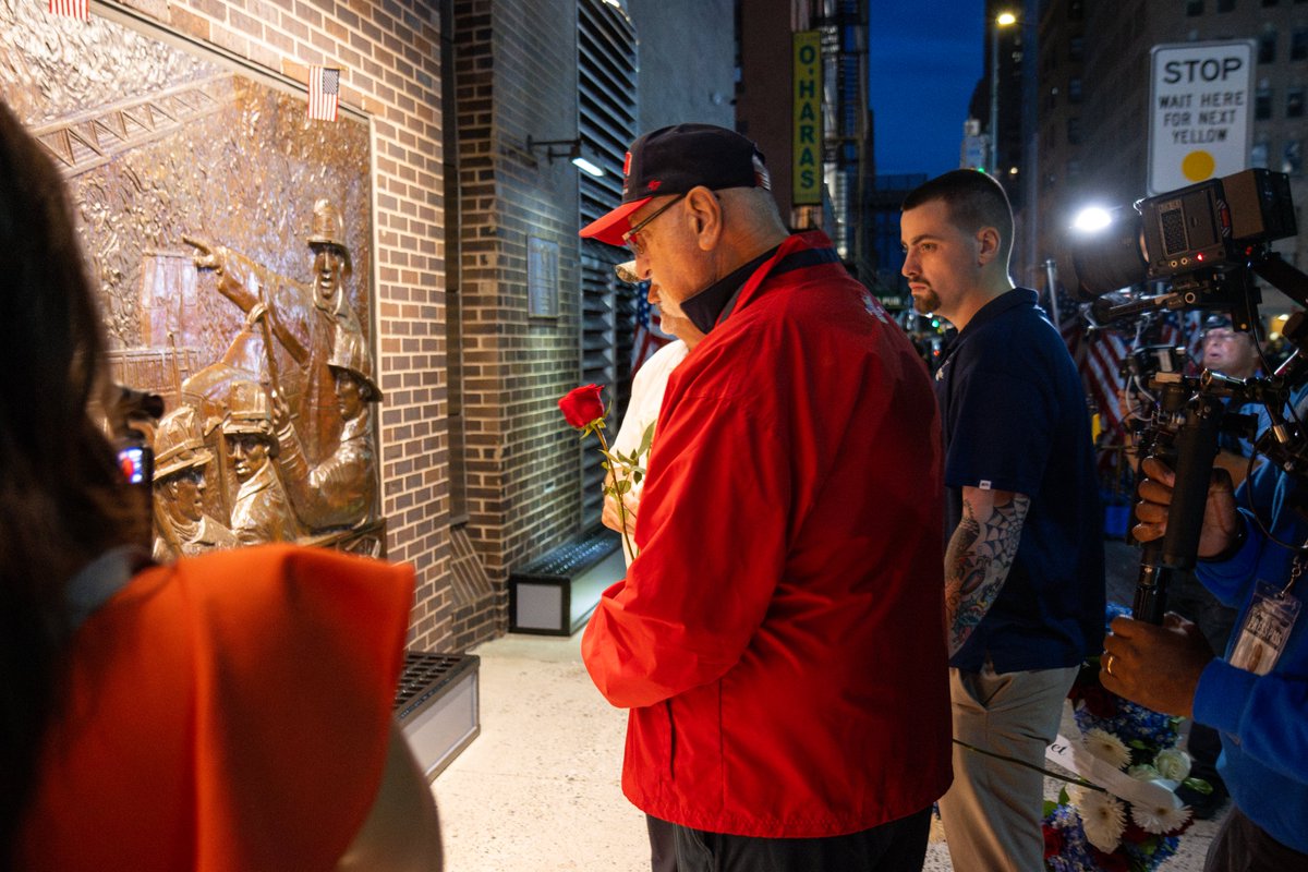 Tunnel2Towers's tweet photo. Twenty-five years to the day after FDNY Firefighter Stephen Siller ran through the Brooklyn-Battery Tunnel toward the World Trade Center, the 9/11 WTC steel traveled through that same tunnel.

Stephen had already finished his shift when he learned the towers had been struck. Unable to drive through the closed tunnel, he continued on foot toward Lower Manhattan, where he gave his life while helping others.

Retracing his path on September 11 brought the story at the heart of Tunnel to Towers back to where it began.

#NeverForget