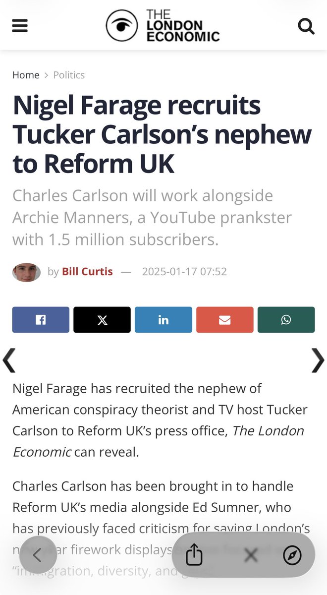 Adderall_King's tweet photo. Does Tucker Carlson know he has a nephew working for Palantir? His brother, Buckley should inform him.

Buckley Carlson married Melissa Price, daughter of Charles H. Price II, who served as the UK ambassador under Reagan.

Their son, Charles Carlson, who worked as a press/communications team member for the Reform Party, has been hired to Palantir UK.