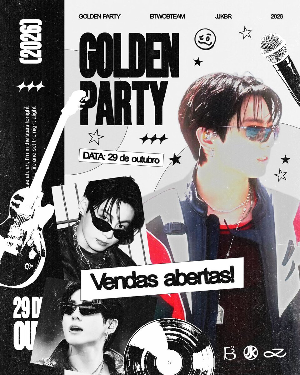 JeonJungkook_BR's tweet photo. 𝐆𝐨𝐥𝐝𝐞𝐧 𝐏𝐚𝐫𝐭𝐲 — VENDAS ABERTAS ✰

A venda de ingressos do 2° lote para a Golden Party está oficialmente aberta 📢

↳ 29 de outubro, das 18:30h às 23h, na ZIV Gallery • Beco do Batman 🌃

🎟️ Garanta seus ingressos pela Uticket através do link — Limite de 2 por pessoa: https://t.co/4aHE4fdc5E 

#GoldenParty | @btwobteam