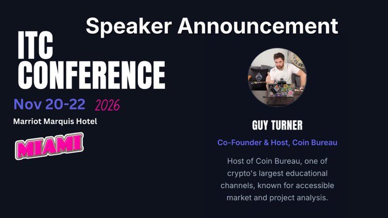 T0mcrown's tweet photo. Looking forward to Guy joining in Miami @  #ITCC https://t.co/Lk5y7WIerN