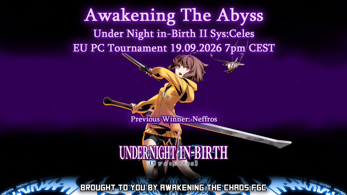 AtCFGC's tweet photo. This weekend's schedule!  

Saturday 19th 7PM CEST - #EUNI #UNI2 : https://t.co/VV2L3H2eo5 

The tournament is played on PC and EU-based!
https://t.co/ylAKzj6P7y https://t.co/Vm1uUEVkeM