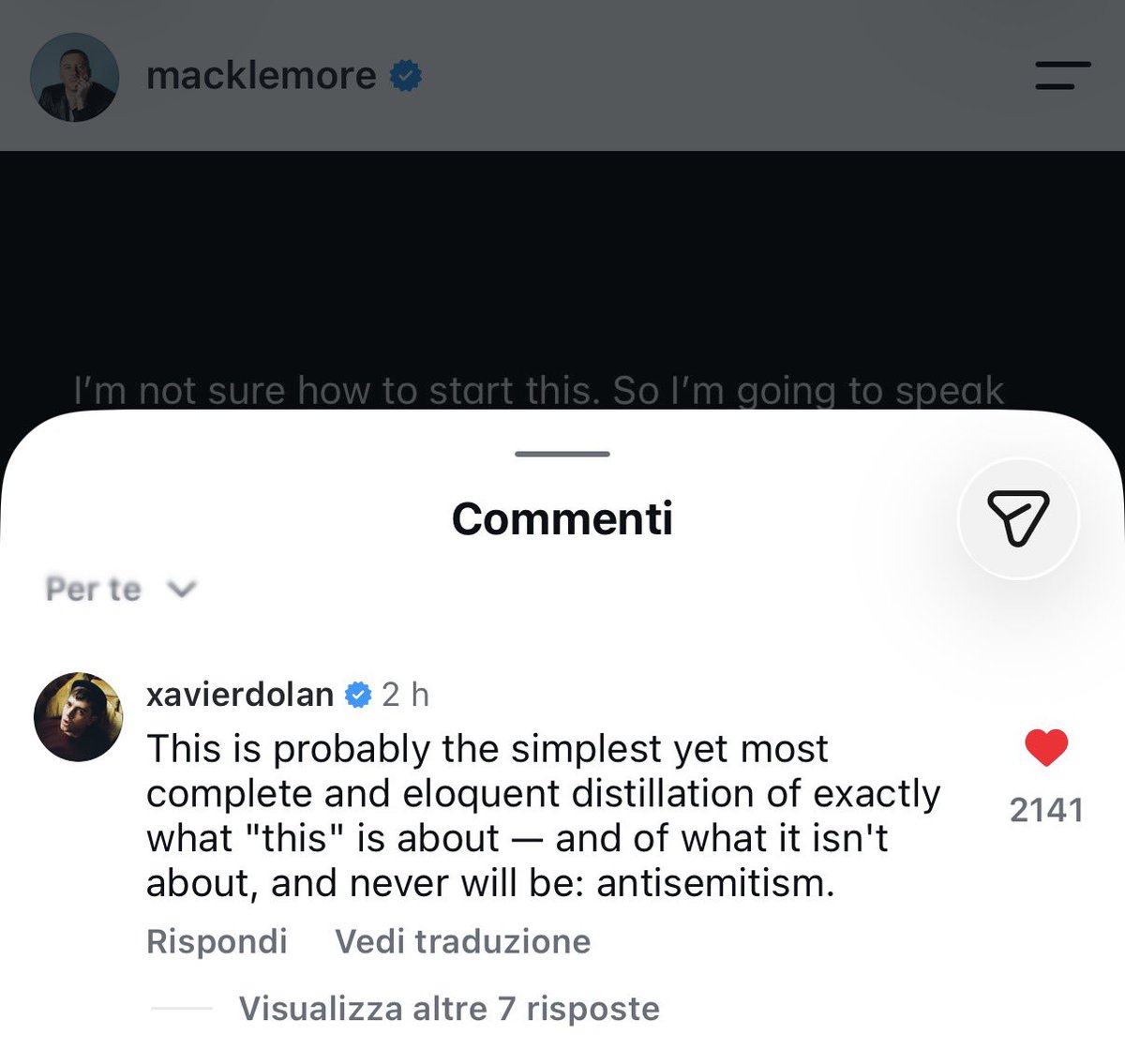 rebellevague's tweet photo. Anche il regista e attore Xavier Dolan si è espresso su quanto accaduto e dichiarato in un post dal cantante Macklemore, il quale è stato escluso dal tour di Ed Sheeran per essersi esposto contro il genocidio palestinese. https://t.co/ekXYhkktOn