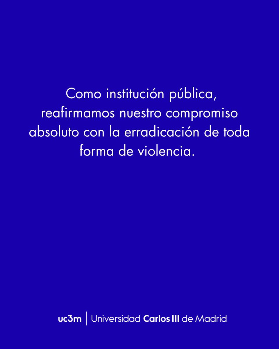uc3m's tweet photo. ⚫️ Desde la Universidad Carlos III de Madrid expresamos nuestra consternación y condenamos firmemente el asesinato en México de Claudia Tacoronte Aguilera, estudiante de @CanalUGR que se encontraba de intercambio académico. https://t.co/eGxXx8A9qR