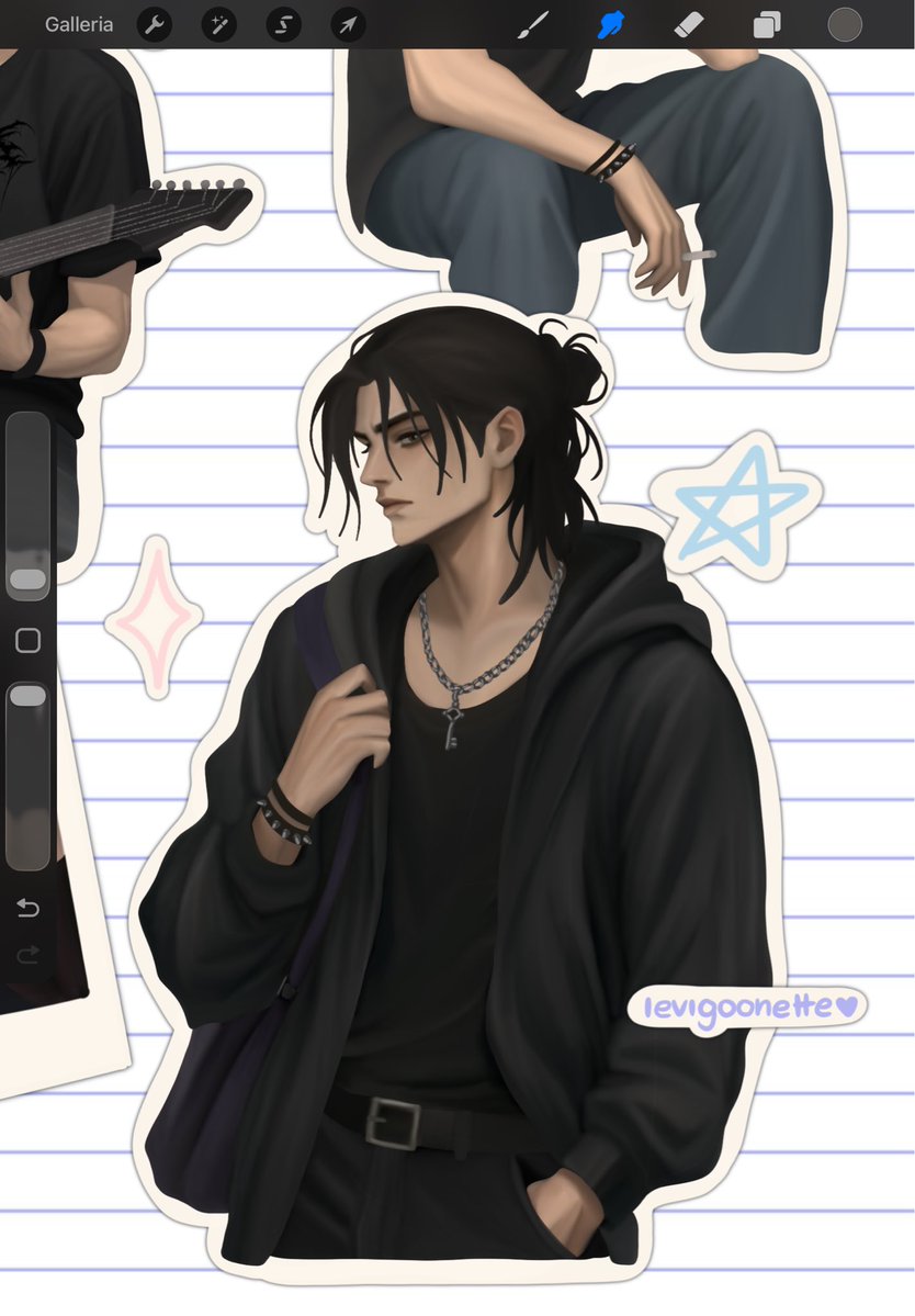 levigoonette's tweet photo. metalhead eren #erenjeager https://t.co/wmXpDbw5fW