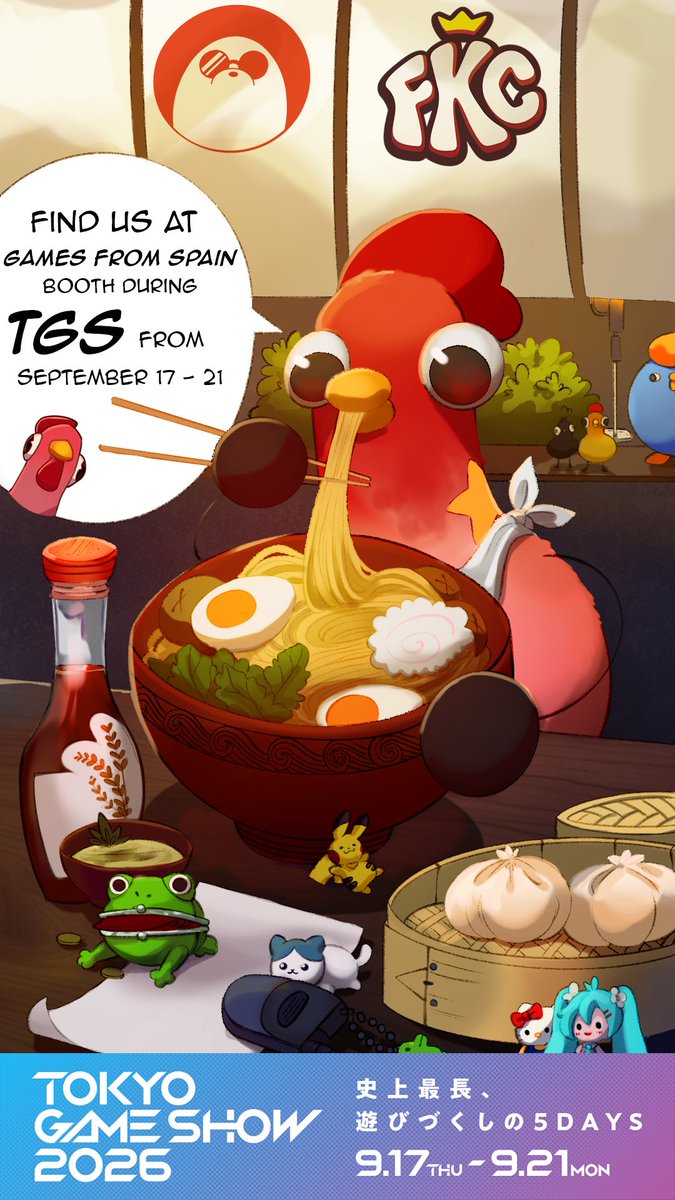 sunblindgames's tweet photo. @tokyo_game_show , here we come!! 👀🔥

Come say hi, play FKC: Fighting Krazy Chickens!, and witness the chaos firsthand.

See you at @GamesFromSpain booth at TGS! 🇯🇵🐔 https://t.co/fyCoea4e7x