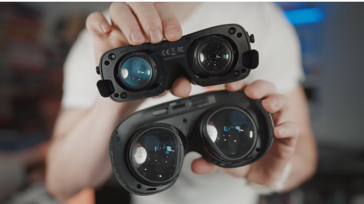 HardwareSteam's tweet photo. Steam Frame compared to Bigscreen Beyond (via Thrillseeker) https://t.co/I6Zw4I2l9R