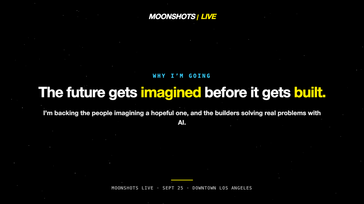 jamessinka's tweet photo. Excited to be at @moonshots_pod with @PeterDiamandis 

@ReactorfieldAI helps scientists and deep tech founders use AI to move R&amp;D faster.

We will be sharing moon soon :) https://t.co/N8pxG6KX4s
