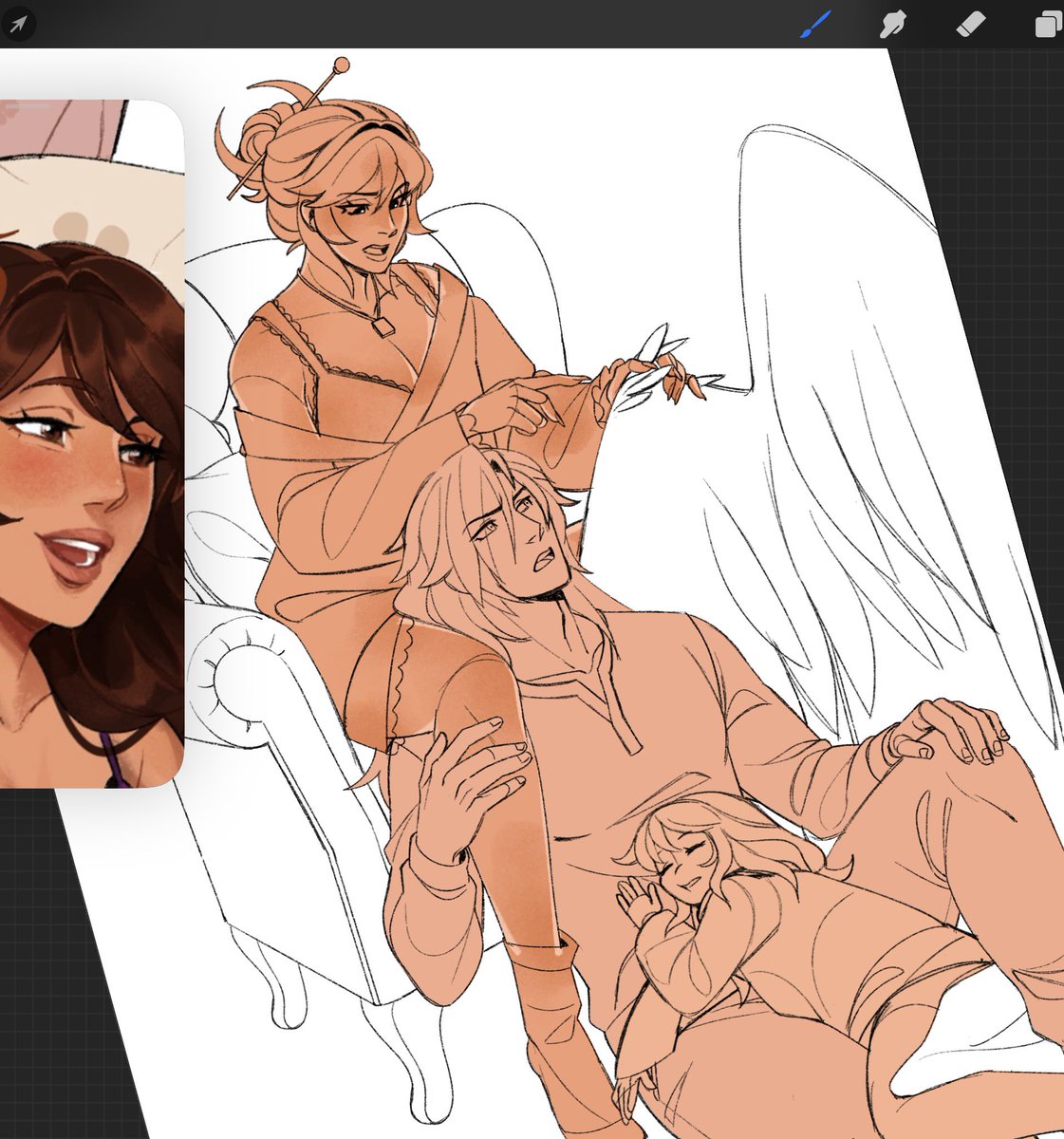 jackieeleanor's tweet photo. Another wip <3 this time of my little apple orchard. Post-Dirge fankid au stuff 🤔
#applemoon #wip #ocxcanon https://t.co/DtQvHSMy2v