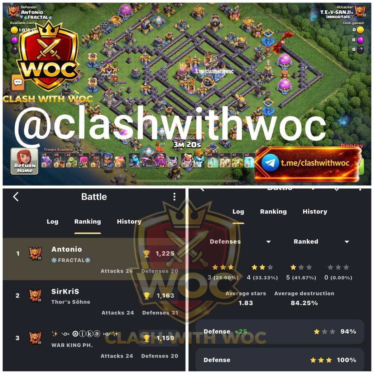 WOCxMeow's tweet photo. 84% Defense Rate
Legend 3 Base
Achieved Rank #1 

Base Link:-👇🏻
https://t.co/Xjpdh40gHq

#clashofclans https://t.co/koz1QrC1vO