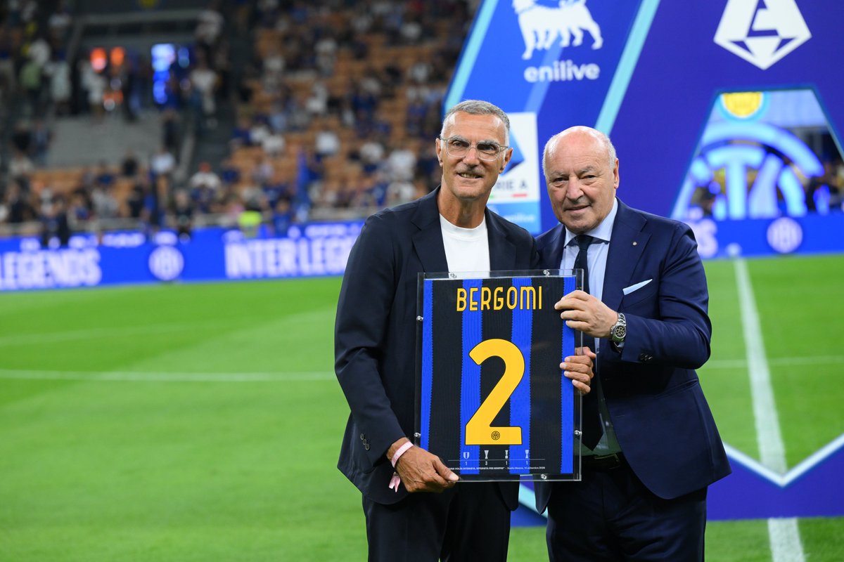 Inter_en's tweet photo. Two Nerazzurri legends at San Siro 🤩
Welcome home, Lothar Matthäus and Beppe Bergomi 🖤💙 https://t.co/i9kuAYlhmT
