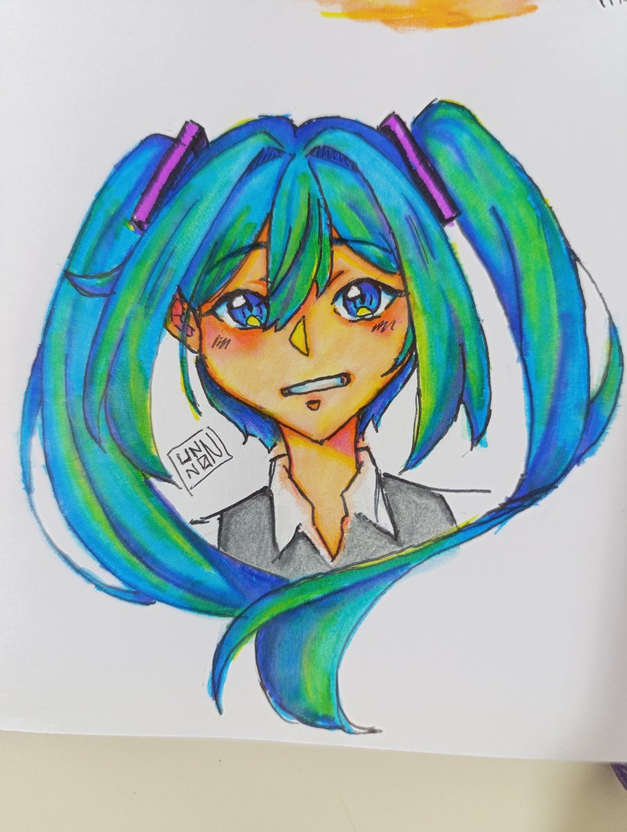 UnnonVT's tweet photo. Miku 💙 https://t.co/VLZtHar14k