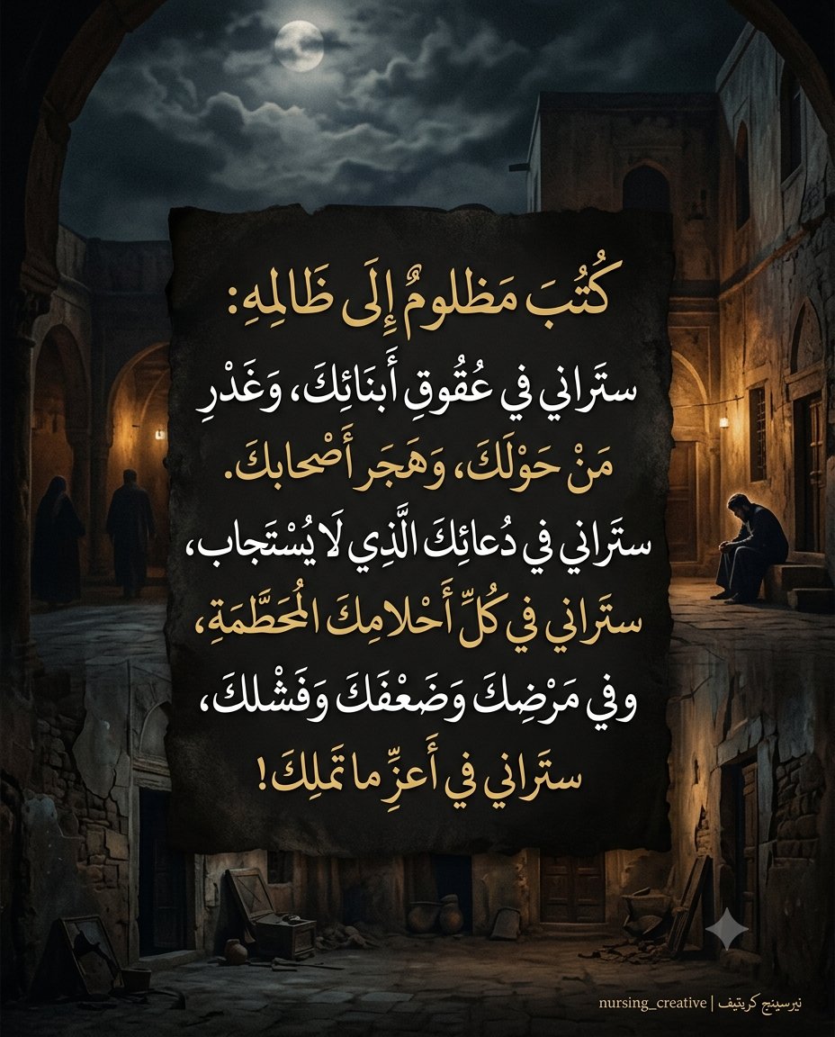 RNursecreative's tweet photo. كتبَ مظلومٌ إلى ظالمه:
⁧#اقتباس https://t.co/tdTTpY48uy