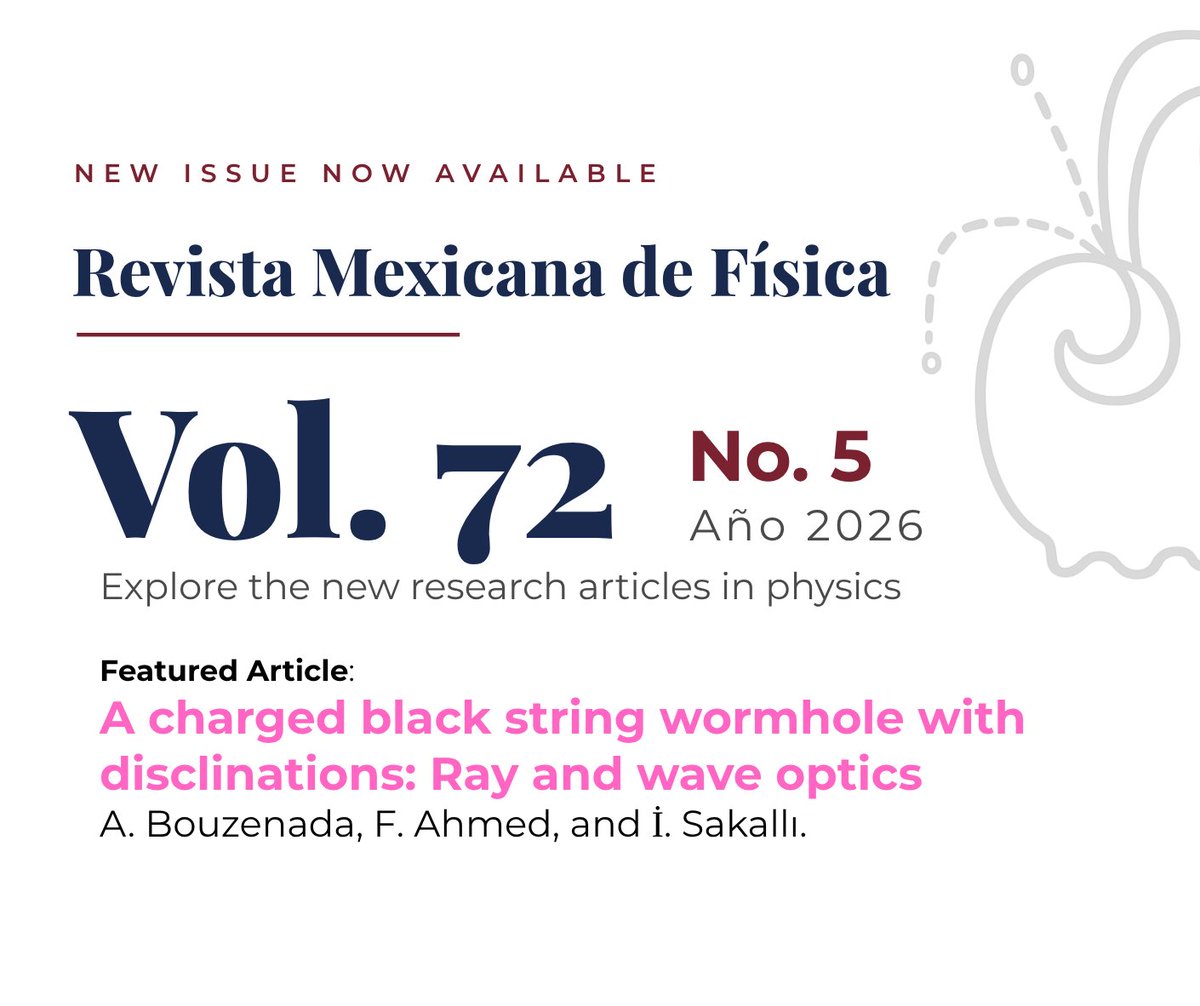 RevMexFis's tweet photo. 🔗 https://t.co/G37dOE6r7t
#GeneralRelativity #RevistaMexicanaDeFisica https://t.co/5x7t19Nb2x