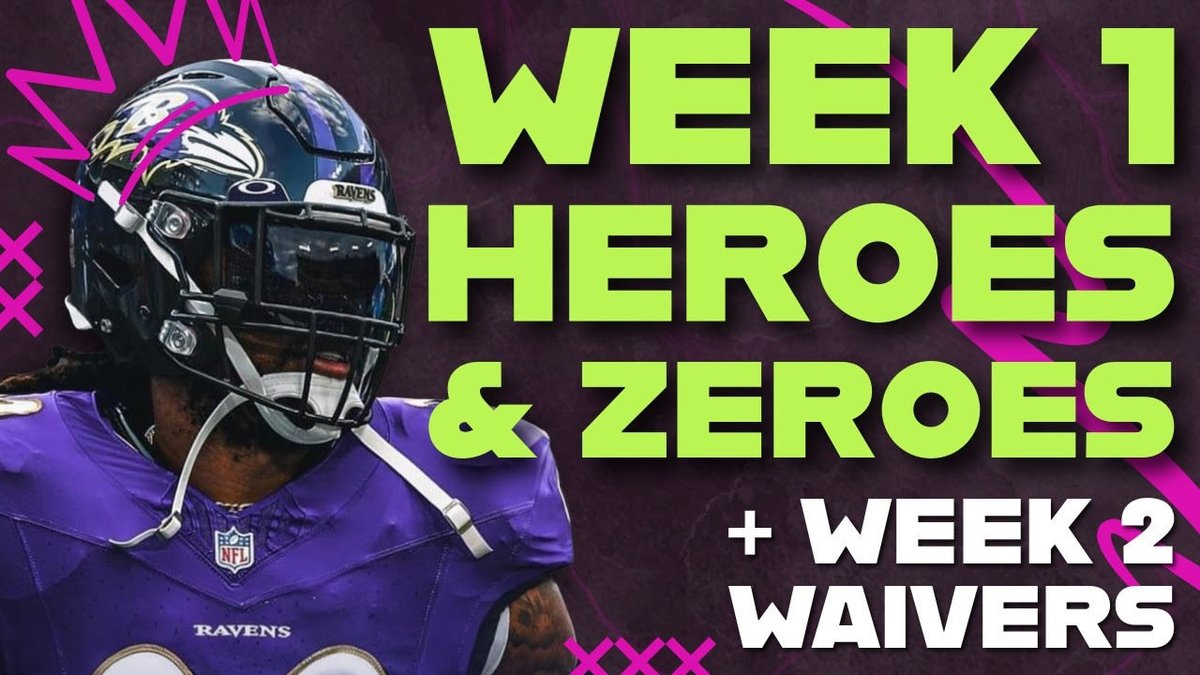 FF_ThinkTank's tweet photo. 🌟WEEK 1 REVIEW🌟

⭕️ Heroes &amp; Zeroes (AKA the best feature on any fantasy show in the world!)
⭕️ Week 1 Overreactions 
⭕️Week 2 Waiver Wire

🔴 https://t.co/07PVjj6EmB https://t.co/hKqXHYr0lm