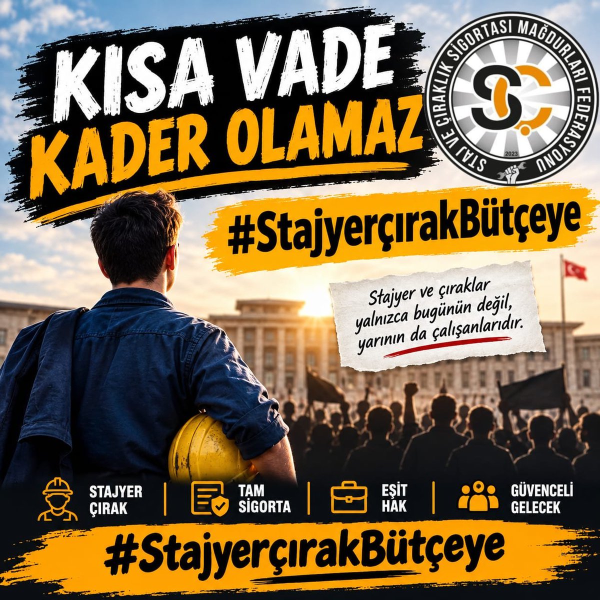 MuratCaner55's tweet photo. Erken yaşta üretime katılan binlerce emektarın hakkı teslim edilmelidir. MHP beyannamesinde yer alan maddeler bu yasama döneminde yasalaşmalıdır.
​@drpelinyilik
@nacisanliturk
​Kısa Vade Kader Olamaz
#StajyerçırakBütçeye https://t.co/IgZBE31wWB