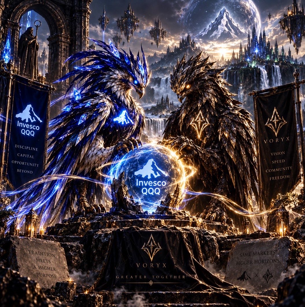 VORYX_Dev's tweet photo. $VORYX will be paired with  invesco QQQ, bringing a new layer of utility to the ecosystem.
Hold $VORYX. Get exposure to something bigger.
More details soon. 🦅⚔️ 
$QQQ https://t.co/hM8rYzgexB