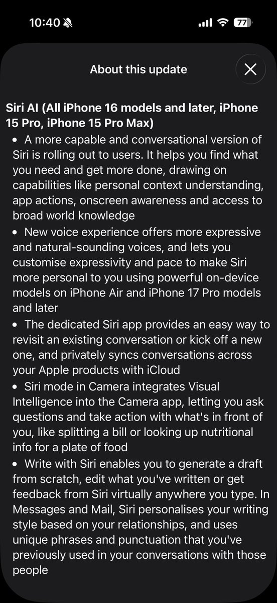 AmTechSA's tweet photo. iOS 26.7 and iOS 27 
iPhone 16 15 pro&amp; pro max some information 
#ios27 #iphone16 #iphone17 https://t.co/Ge3m6QCywf