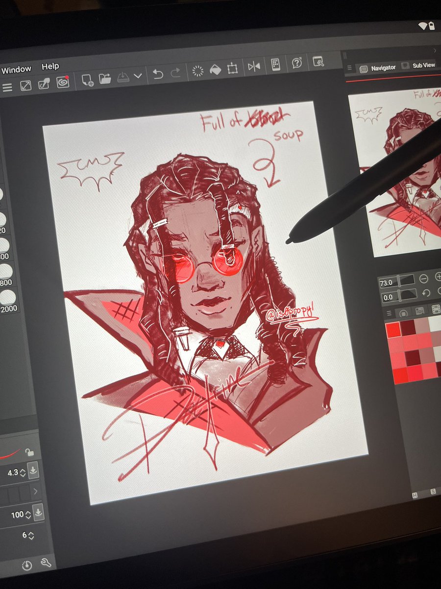 is0propyl's tweet photo. I cleaned up my Doctrine sketch!!! 

I’ve been playing around with the new Huion Tablet and it’s SOOO fun!! I love my little tablet!!! https://t.co/rYOQUO7dXb