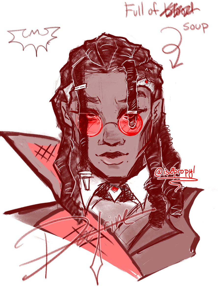 is0propyl's tweet photo. I cleaned up my Doctrine sketch!!! 

I’ve been playing around with the new Huion Tablet and it’s SOOO fun!! I love my little tablet!!! https://t.co/rYOQUO7dXb