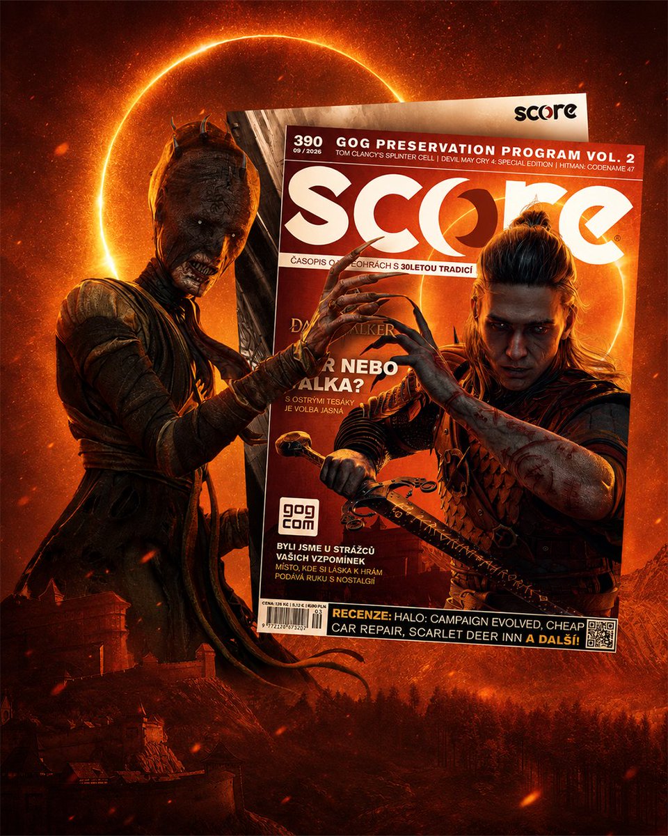 ScoreCZ's tweet photo. SCORE 390 je již nějakou dobu v prodeji a tentokrát jsme se byli podívat přímo v kancelářích GOGu! Jo a taky na vás vedle recenze The Blood of Dawnwalker čeká druhá velká nálož her z GOG Preservation programu. Tak objednávejte na https://t.co/kkp1zoj1PQ https://t.co/24rh6Uvh6y