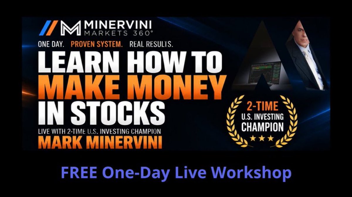 markminerviin9's tweet photo. FREE One-Day Live Workshop with Mark Minervini &amp; His Team of Professional Traders

Sunday, October 11, 2026 | 9:00 AM–5:00 PM
Grande Dunes Marriott &amp; Spa | Myrtle Beach, SC

CLICK HERE TO REGISTER >> https://t.co/u8kDB9c6Wz
Seating is VERY LIMITED - ACT NOW! https://t.co/gRwR0t3ahL