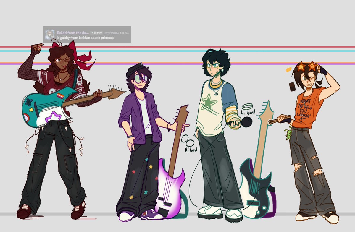 Marsoupiial's tweet photo. finally finished refs for my band au good lord 🙏 https://t.co/Ev7UpCHYDJ
