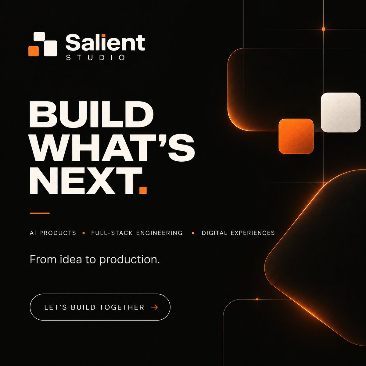 rudraXcode's tweet photo. Your idea deserves more than just a website It deserves a product built to scale. 
At Salient Studio,we turn ideas into powerful digital experiences.
AI Products• Full-Stack Engineering • Digital Experiences
Have an idea?Let's build it.
🌐 https://t.co/SzyJ5KUbVS⁠�
 #Startup https://t.co/bbOjTC8SrX