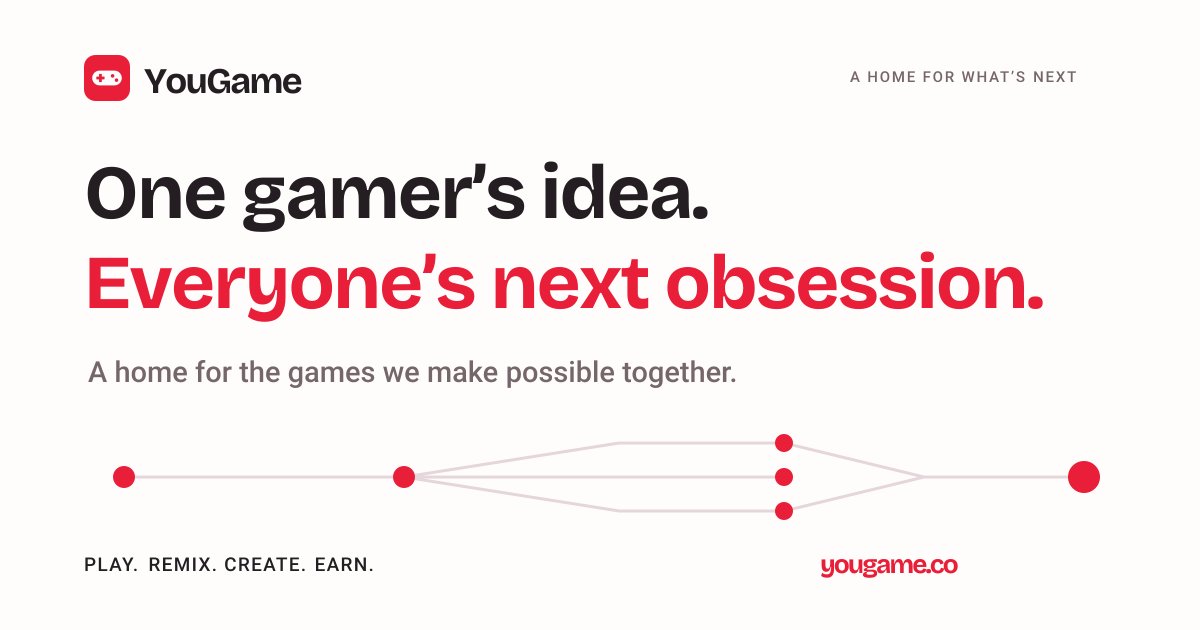 YouGameCo's tweet photo. 1/9 From one gamer’s idea to everyone’s next obsession.

We’re building YouGame to be the home where the next great games rise: a place to discover, play, remix, and help shape the future of games—with creators sharing in what their work makes possible.

https://t.co/DsJNHpLqwg https://t.co/5drkkLUssU