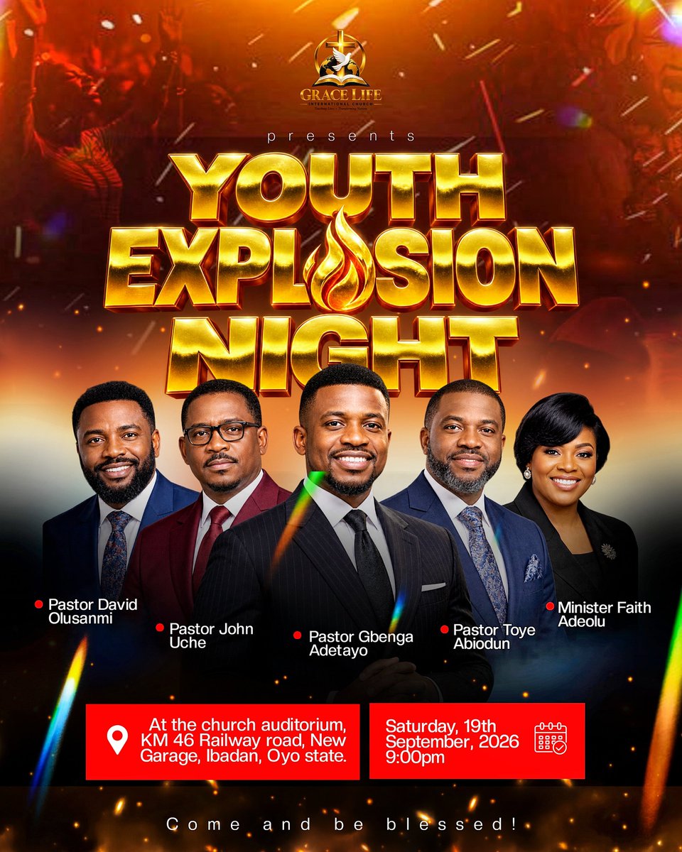 tokiloba's tweet photo. Day 8 of designing everyday 💪 

This is a fictional church flyer for a church program. 

From the program's theme, the flier exhuded that bold, vibrant feel.

Need me for your next design project? Send me a DM and let's discuss.😊

#churchflier
#graphicdesign
#graphicdesigner https://t.co/IWf3Egpbnl