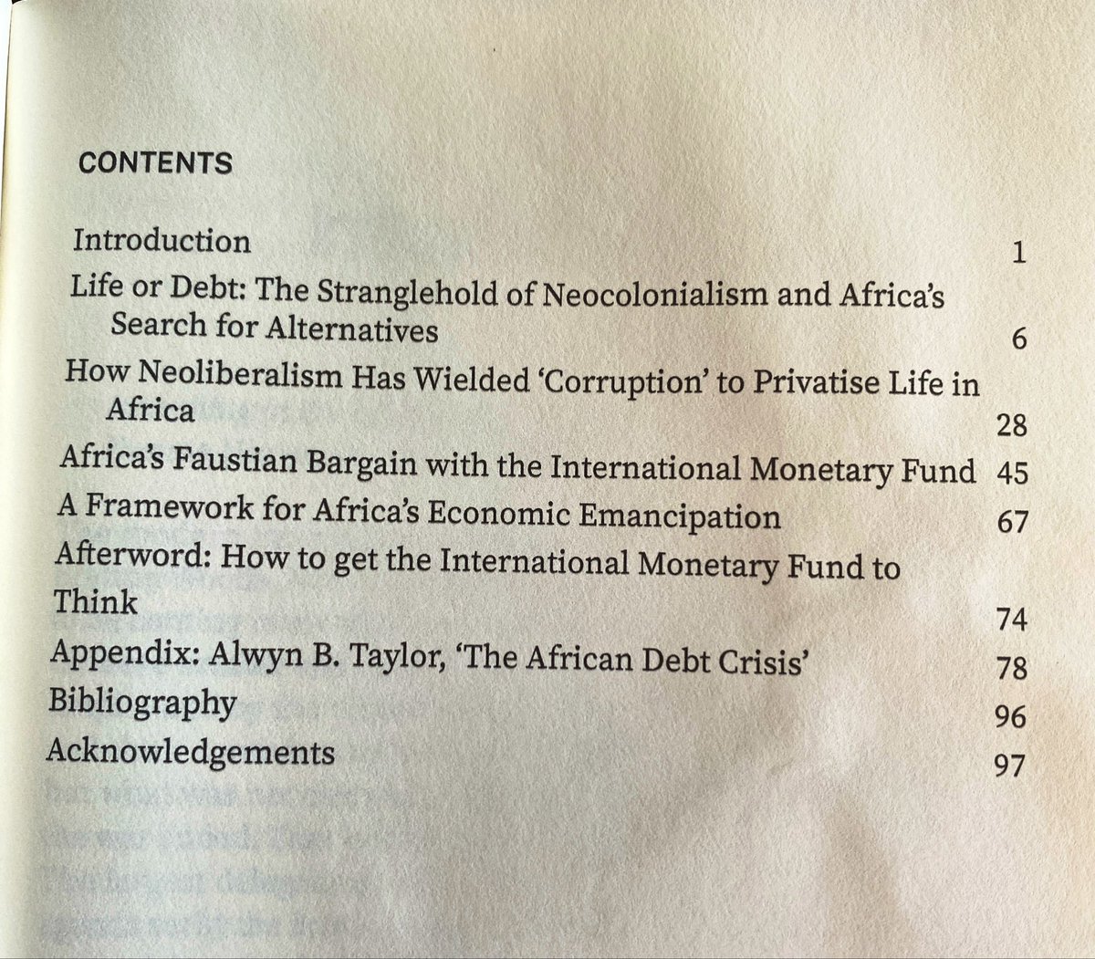 tommymiles's tweet photo. Today’s addition to the reading list has arrived : Chelwa &amp; Prashad’s new collection of articles “How the International Monetary Fund Strangles Africa” with a reprinting of Alwyn B Taylor’s 1987 “The African Debt Crisis”. https://t.co/lJZVK2Kqex
