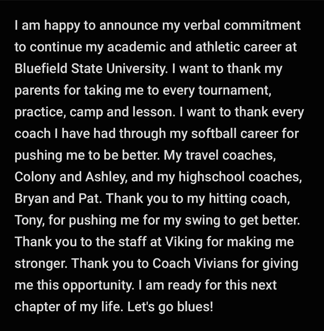 JosalynPhil2027's tweet photo. I am so blessed to have this opportunity. @BStateBigBlueSB @TPAHopkins @teampafastpitch @TopProspectsTF https://t.co/kEjMM87ii9
