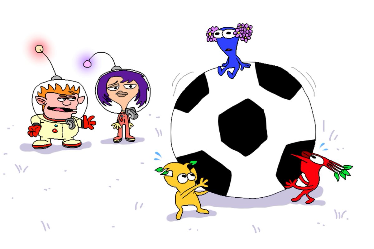 DoodlingHitman's tweet photo. Captains Guirk &amp; Paula are collecting TREASURE with their Pikmin! https://t.co/FLe6D1pYxS