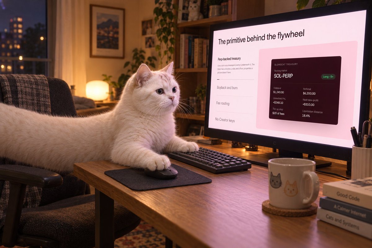 itslongcatx's tweet photo. oh, longcat just casually checking out the new @PerpsPadfun website and notices a certain longcat mentioned on it. https://t.co/g8QvfoIjkh