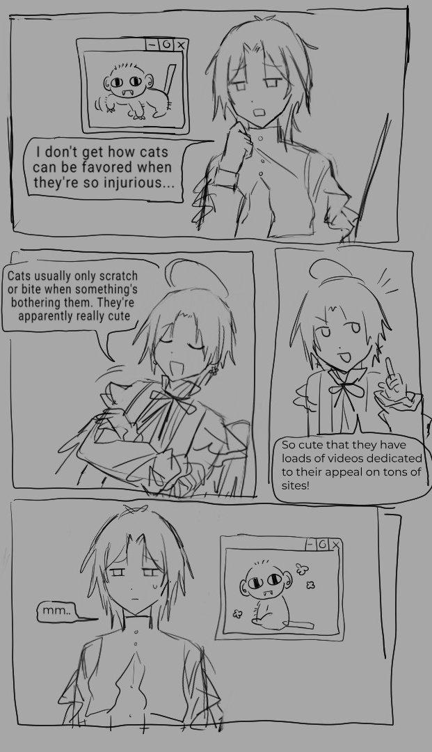 liqwdmm736's tweet photo. I think Goyou's more similar to a guard dog, I just wanted to make a short comic. Live laugh love https://t.co/tvBxxG8oN2