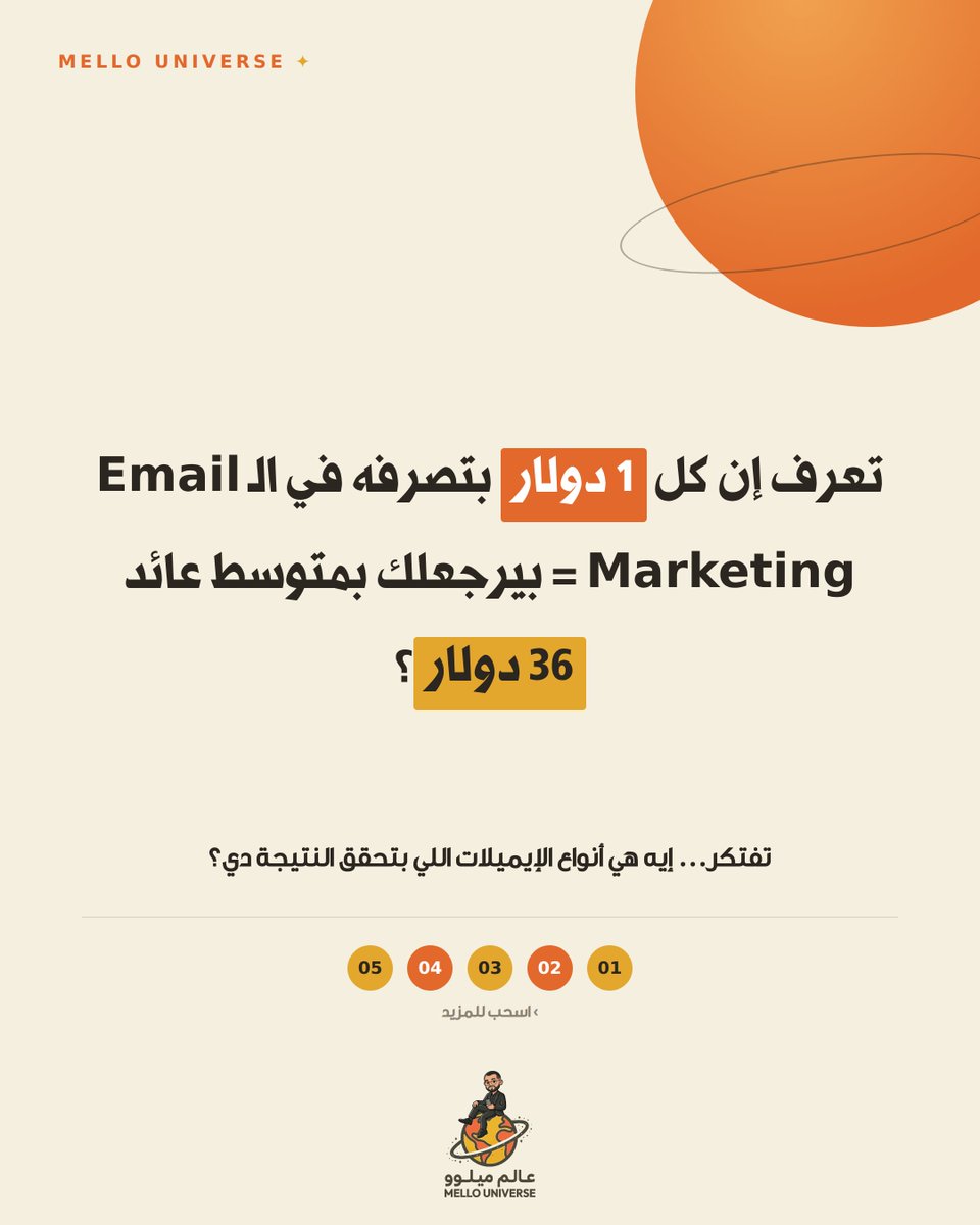 Mello_Universe's tweet photo. في الكاروسيل ده هتعرف أهم أنواع ال Email Marketing وإزاي تبني مع عميلك رحلة كاملة خطوة بخطوة.
📌 احفظ الكاروسيل وابعته لأصحابك اللي شغالين في مجال الDigital marketing، وتابع عالم ميلوو لنصائح أكتر في التسويق والـ Copywriting! ✨

#الزتونة_المجنونة #عالم_ميلوو #mello_universe https://t.co/PtMEyZJ2Dg