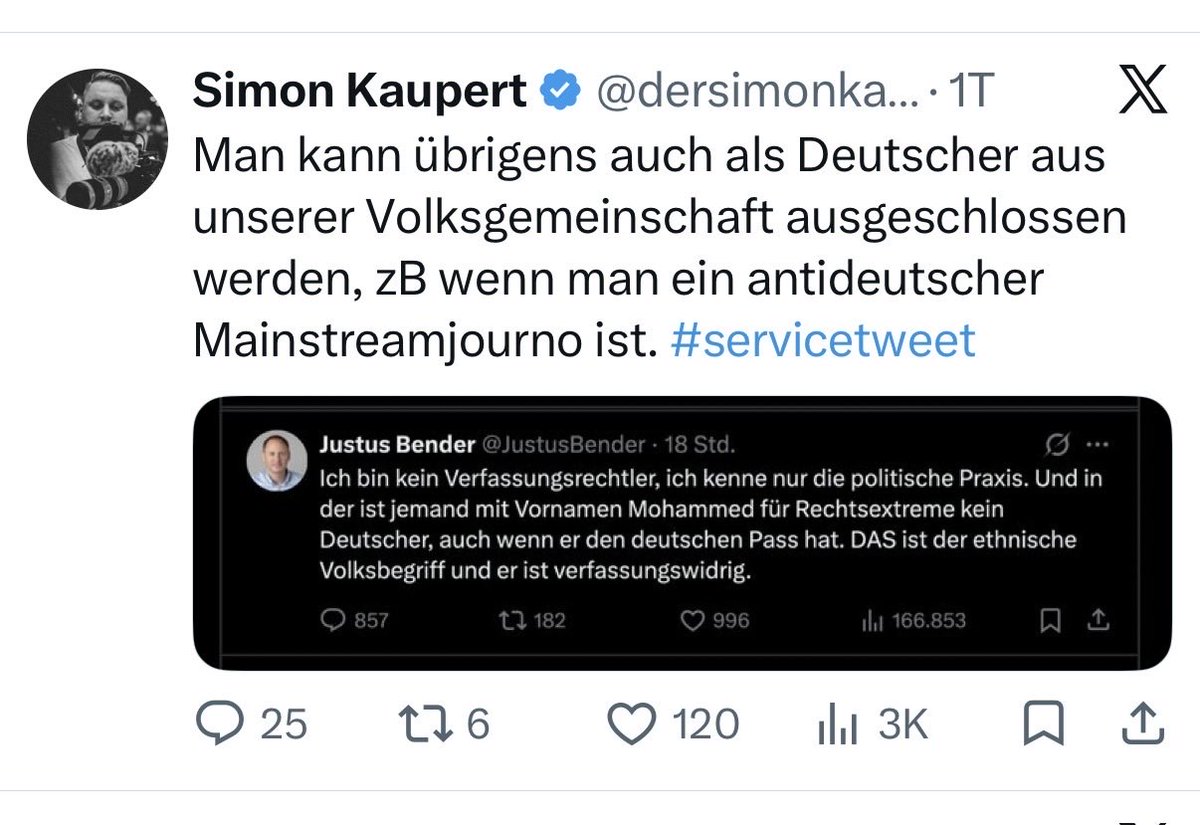 JensChristianW1's tweet photo. S. Kaupert vom sog. „Filmkunstkollektiv“ steht hinter dem Wahlkampf von #Höcke und #Siegmund. In lupenreiner #NS-Diktion droht er einem Journalisten mit anderer Meinung, ihn aus der „Volksgemeinschaft“ auszuschließen. Wer redet wie ein Nazi, ist ein Nazi. https://t.co/e20ENTA0yJ