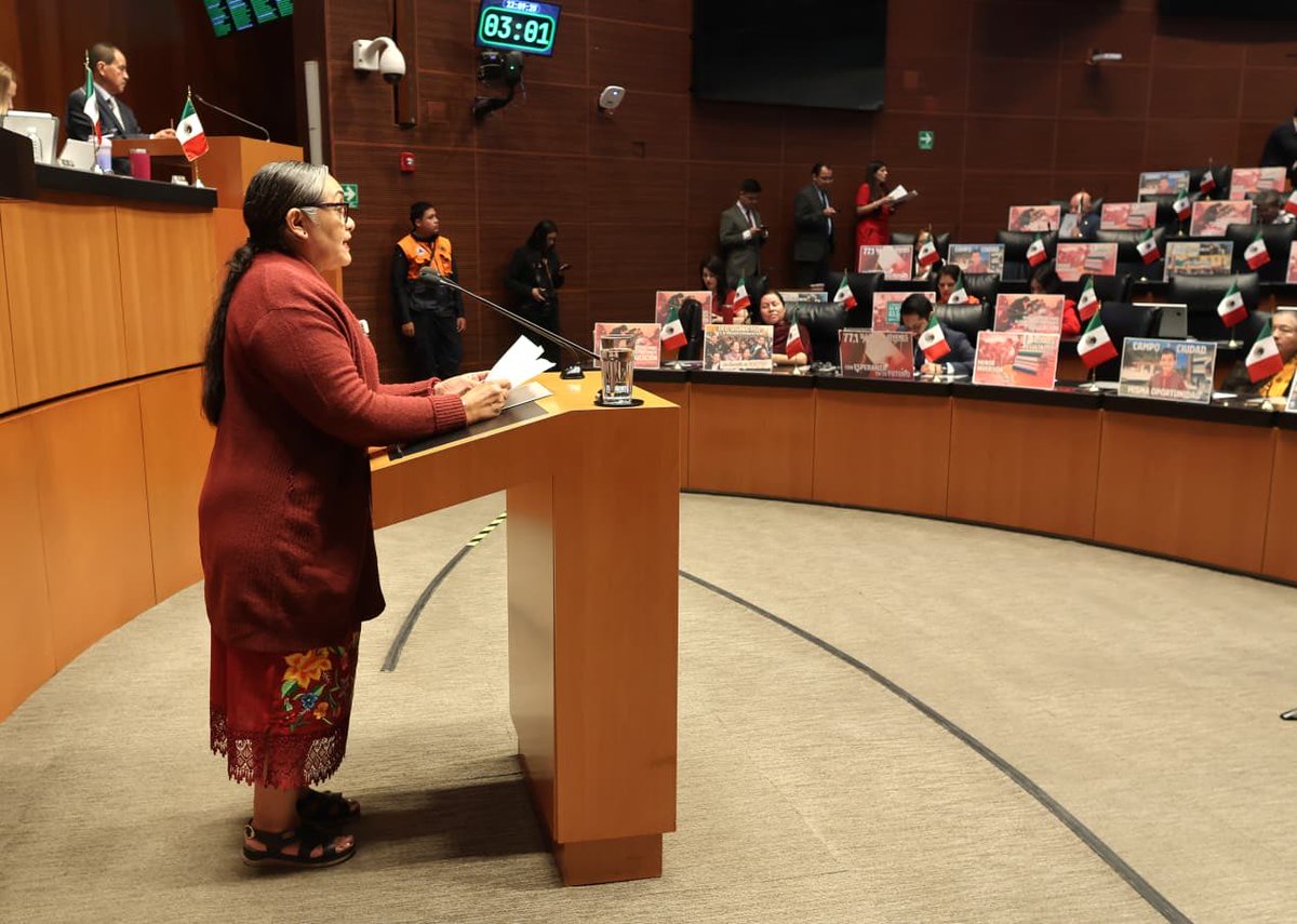 MartinaKantun's tweet photo. Desde la tribuna del @senadomexicano presenté, junto con la senadora Edith López Hernández, una reforma para fortalecer la educación indígena y afromexicana, garantizando que sea intercultural, plurilingüe, inclusiva y con pertinencia cultural y lingüística. https://t.co/7fm1OY5Kyr
