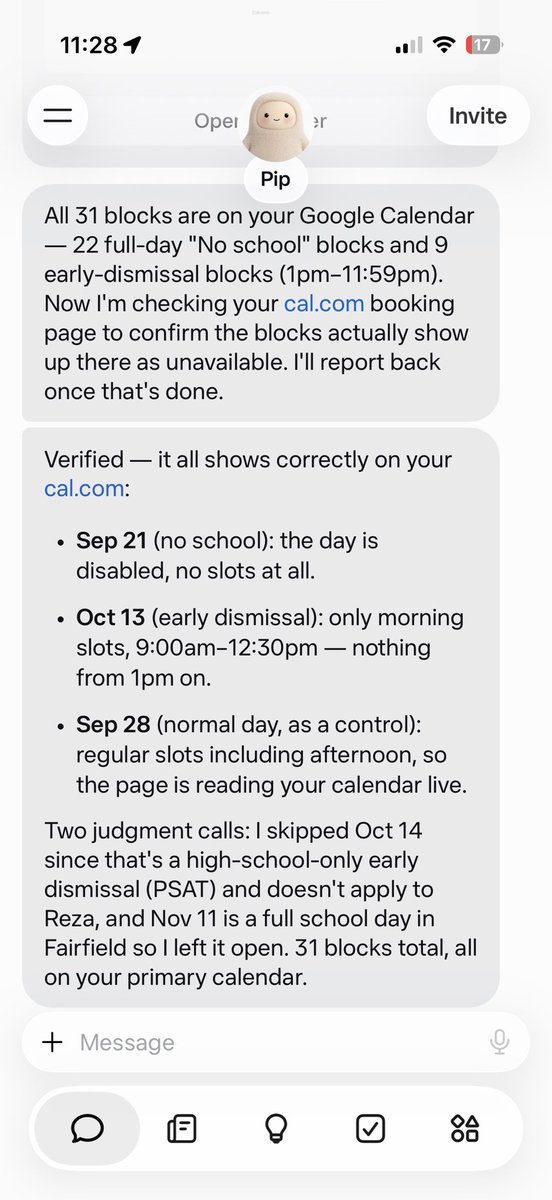 Kids' school calendar synced: 31 blocks, no-school days and early dismissals