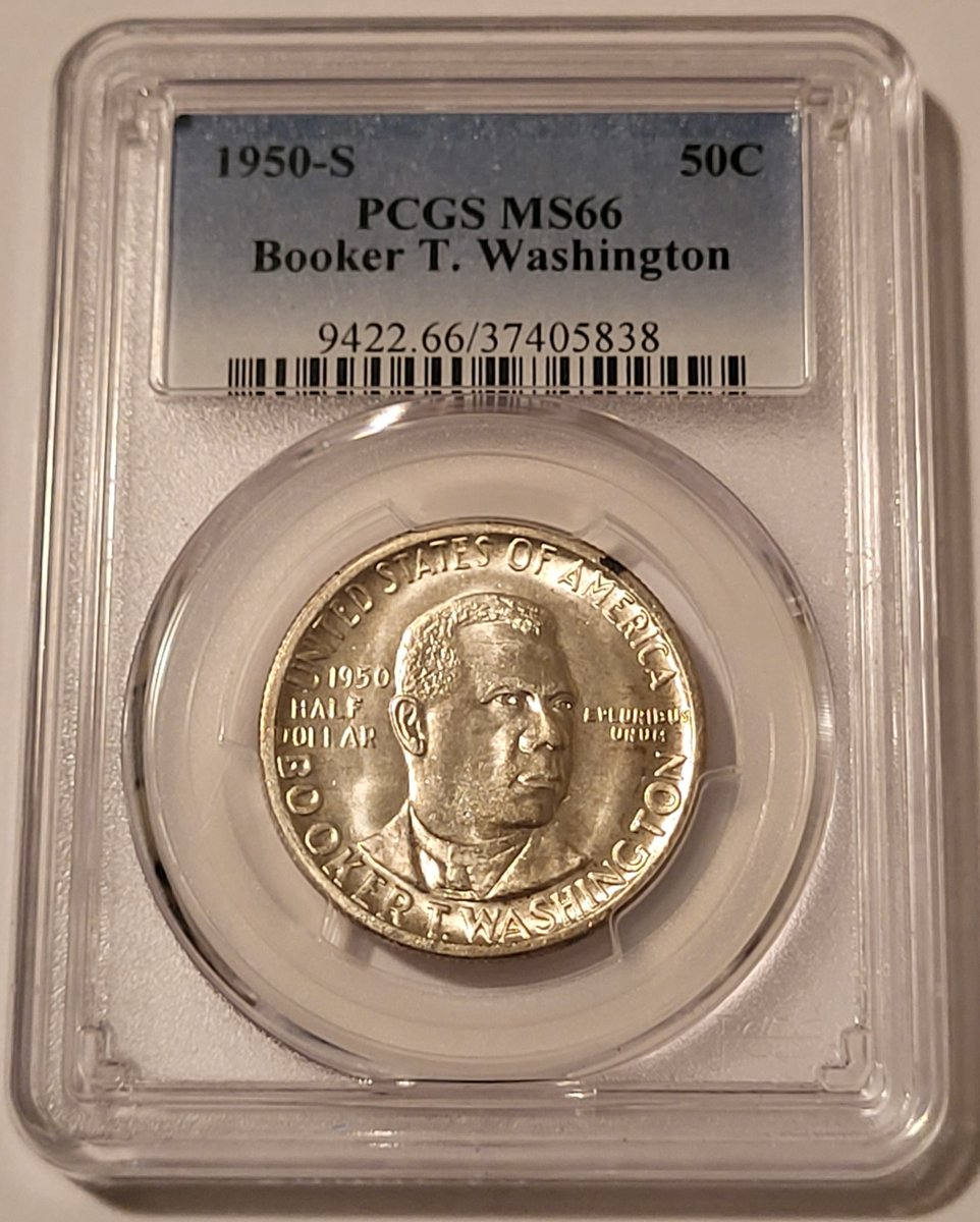 TNumismatics's tweet photo. **Coin of the Day**
1950 S Booker T Washington Commemorative Silver Half Dollar MS66 PCGS

Always FREE Domestic Shipping! https://t.co/UyMDYwsjBy

#coins #coincollecting #commemorative #gradedcoins #certifiedcoins #BookerTWashington #silvercoins #PCGS #pcgscoin #pcgscoins https://t.co/SNshcTO5ce