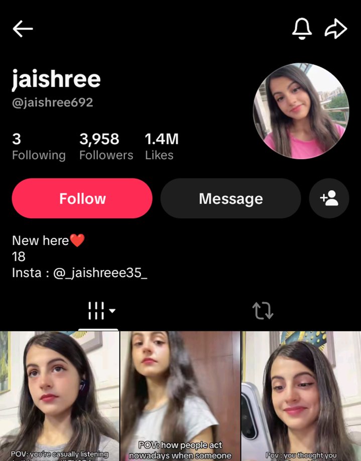 mlvlybngtn's tweet photo. This person on Instagram claims that ARMYs are immature for reacting to her videos, while she herself uses BTS for clout, creates unnecessary hate and spreads misinformation 

Instagram: @/_jaishreee35_
Tiktok: @/jaishree692

More proof is included in the pictures and video below https://t.co/sYCsy11wLG