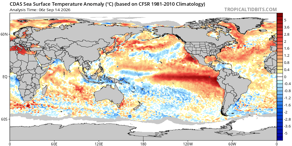 AppalachiaWx's tweet photo. Why Haven't There Been Any Hurricanes in The Atlantic Yet This Year?

The primary reason why there has been a lack of tropical activity in the Atlantic Basin this season is because of high amounts of wind shear. The wind shear in the Atlantic Basin is particularly strong this season as a result of the strong El Nino that is developing in the equatorial Pacific Ocean. At this point, there have been only five named storms in the Atlantic Basin this season, and none of them have reached hurricane strength. 

While most tropical waves that try to develop in the main development region of the Atlantic will struggle to organize, the Eastern U.S. will still need to remain alert for tropical activity that tries to develop in the Gulf, Caribbean, or southwest Atlantic as we enter the fall months. Any tropical activity that develops in this area will not have to travel across the entire Atlantic Ocean to reach the U.S., which could increase the chances of an impactful system.

At the moment, it does not appear that any tropical systems will pose a risk to the eastern U.S. over the next couple of weeks. 

#tropical #HurricaneSeason #weather #ElNiño #atlanticocean