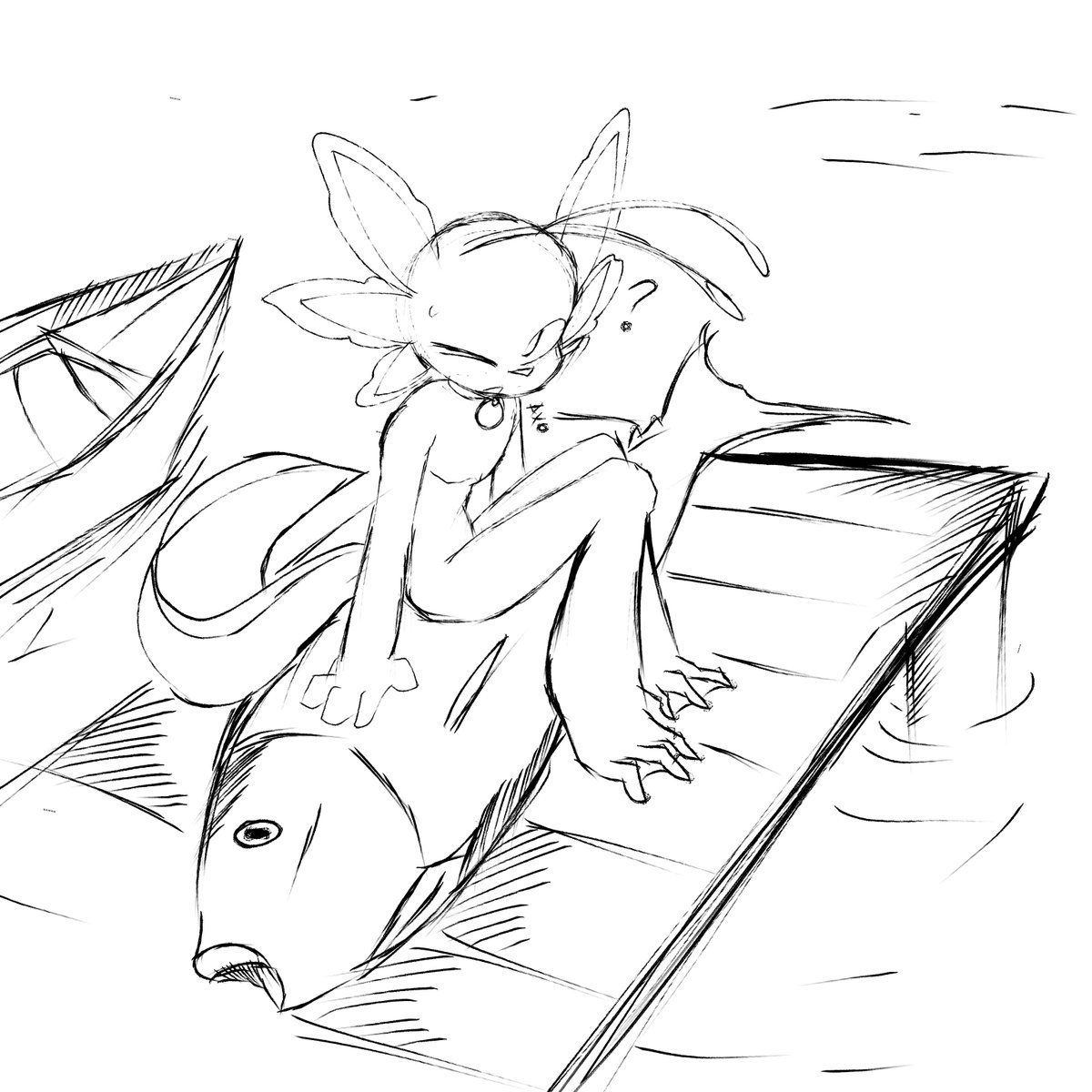 Axolotl102's tweet photo. Well I'm still working on the render of art work

 So have some Tuna for now :3 it's freshly caught :2

#orioc #oxyvoidstar https://t.co/wFwHHo87kM