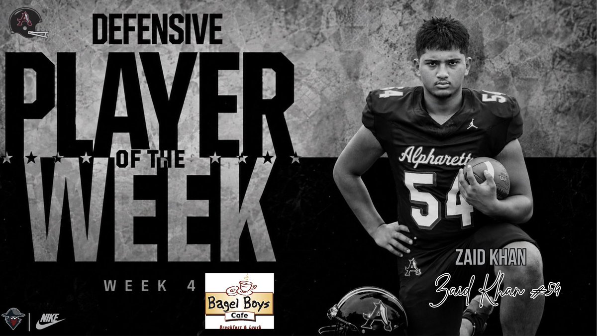 AHSFootball's tweet photo. Week 4 Players of the Week vs Duluth
Offensive POW- Nick DiPietro (@NicholasDiPiet8)
Defensive POW- Zaid Khan (@5_starZAK)
Special Teams POW- Colin Hennessy (@coli_nhennessy)
Scout POW- Alex Delgado
#AllinAllRaider #BurnTheShips https://t.co/OHpEvl5nYL