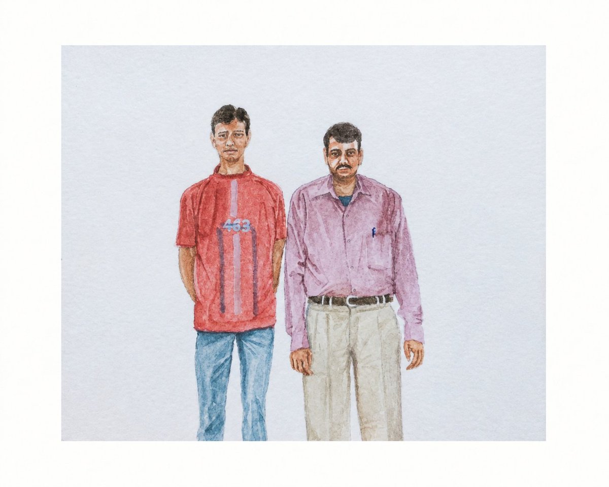 Md_Naim_'s tweet photo. ANUSMARAN | 13
Standing side by side, capturing the distinct fashion and quiet presence of an era gone by.
miniature watercolor on paper 2.5x3 inch #artwork #MiniaturePainting #anusmaran #IndianArt #WatercolorArt #TraditionalArt #ArtOnx #ArtistonX https://t.co/r6tD1m5rsu