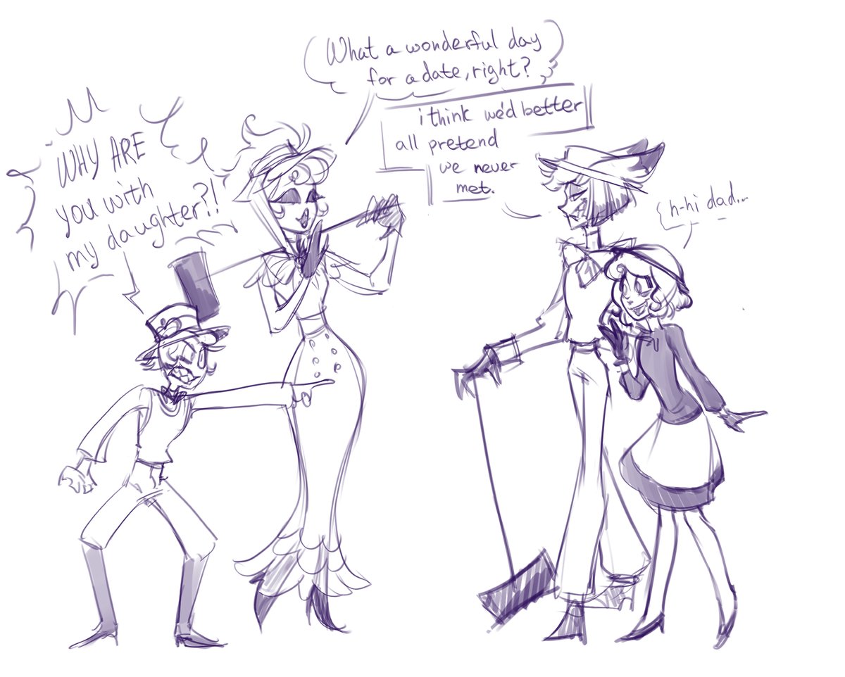 KatfishComsfw's tweet photo. I'm absolutely certain this meeting wasn't set up by Rosie.
These best friends definitely love apples

#HazbinHotel #HazbinHotelLucifer #HazbinHotelRosie #applerose #charlastor #radiobelle https://t.co/hpDL0jJh6C
