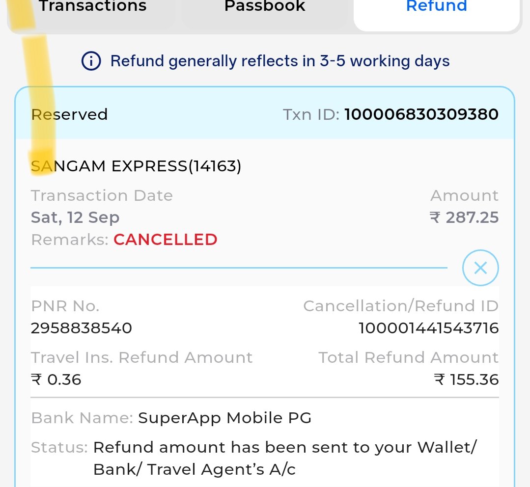 Hemantbg5's tweet photo. ये क्या है अभी तक रिफंड नहीं हुआ है @RailMinIndia @IRCTCofficial @RailwaySeva https://t.co/3De3glqpj8