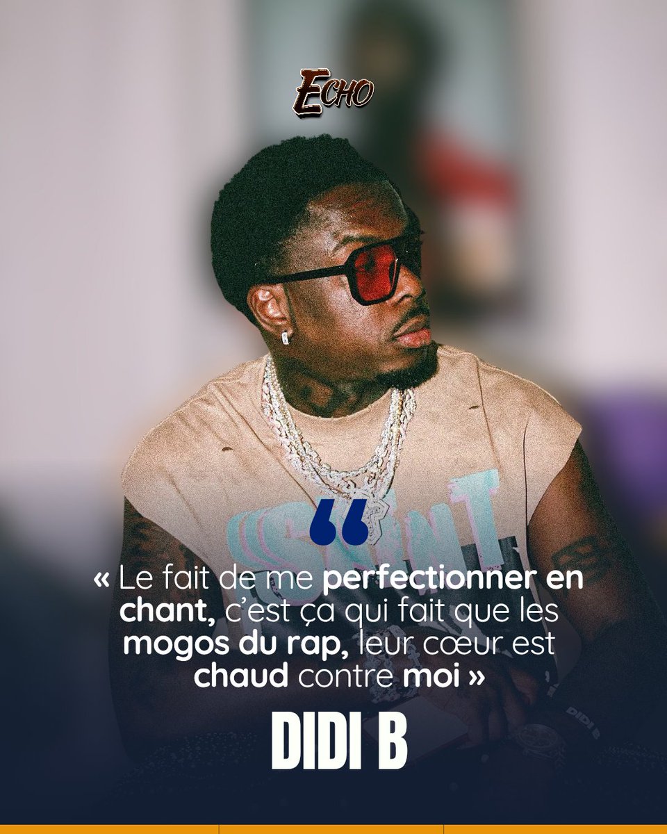 echotheivory's tweet photo. 🚨 DIDI B RÉPOND À CEUX QUI SUPPORTENT MAL SON ÉVOLUTION DANS LE CHANT ! 🎤🔥

Le Shogun s’adresse aux rappeurs qui lui reprochent de vouloir se perfectionner également dans le chant, en plus du rap https://t.co/XUyoa0aHRw